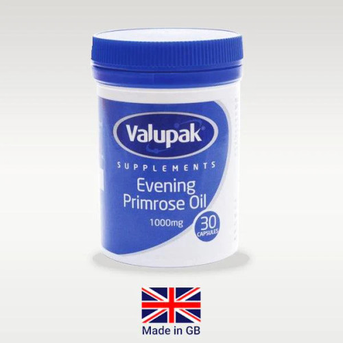 VALUPAK EVENING PRIMROSE OIL 1000MG CAPSULES,30CT