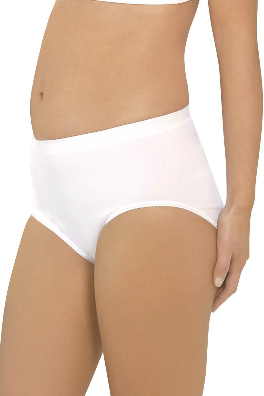 Issy White Organic Cotton High-Waisted Thong