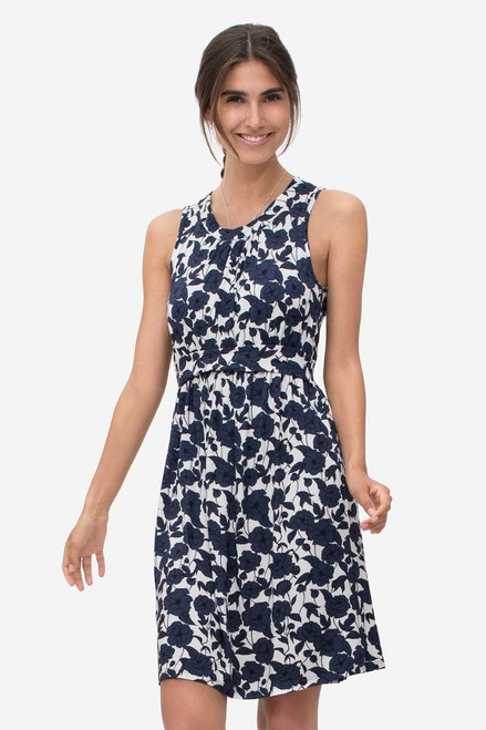 Milker Nursing Wear Zoo Floral Summer Nursing Dress, Blue floral print Milker Nursing Wear Zoo Floral Summer Nursing Dress, Blue floral print