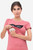 Milker Nursing Wear Noora Organic Nursing Tee, Coral with print Milker Nursing Wear Noora Organic Nursing Tee, Coral with print