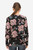 Milker Nursing Wear Zally Nursing Blouse, Black with flower print