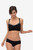 Milker Nursing Wear Bamboo Nursing Bra, Black with White Dots