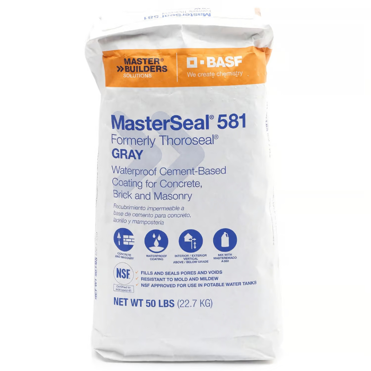 MasterSeal 581 CementBased Waterproof Coating 50 lb