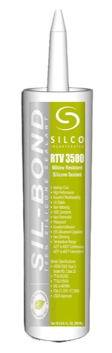 Silco Sil-Bond RTV3500 100% Silicone Sealant - 10.3 oz