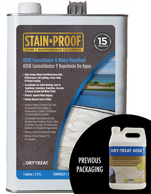 Stain-Proof 40SK Consolidator & Water Repellent - Soft Porous Stone Sealer