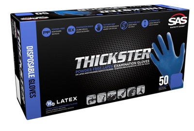 SAS Thickster Powder-Free Latex Gloves - 14 Mil