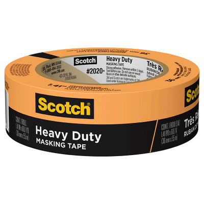 3M Scotch Heavy Duty Grade Orange Masking Tape (1.41" x 60 YD) 36mm x 55m