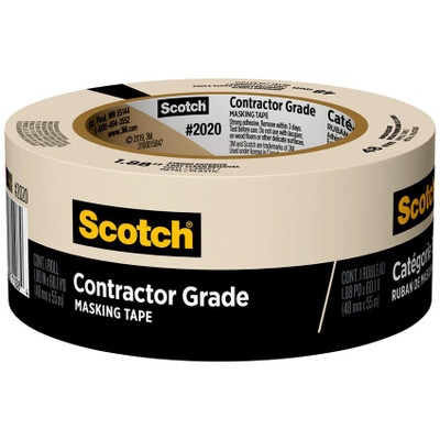 3M Scotch Contractor Grade Masking Tape (1.88" x 60.1 YD) 48mm x 55m