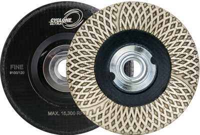 Diamax Cyclone 4" Ultra Fine Fiber Cup Wheel