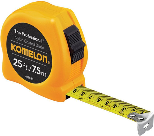 Komelon Tape Measure, 25ft