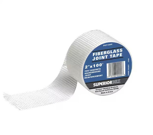 SuperiorBilt Self-Adhesive Fiberglass Backerboard Joint Tape - 2" x 100'