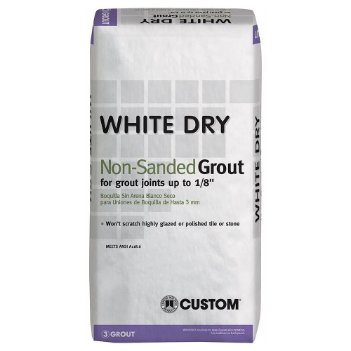 Custom Non-Sanded Grout - White 25 lb