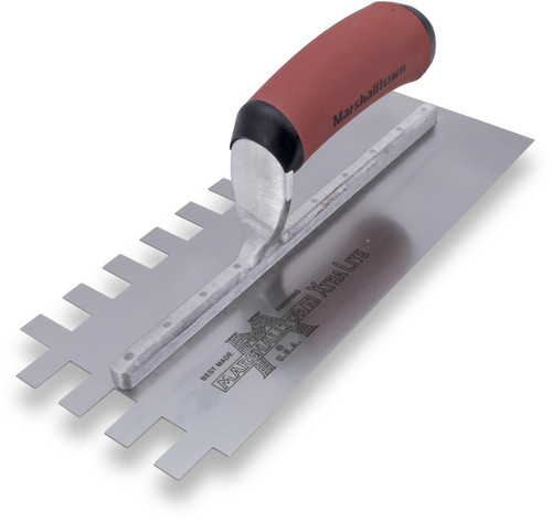 Marshalltown 1/2" x 3/4" x 1/2" Standard Square Notch Trowel - 11" x 4-1/2"
