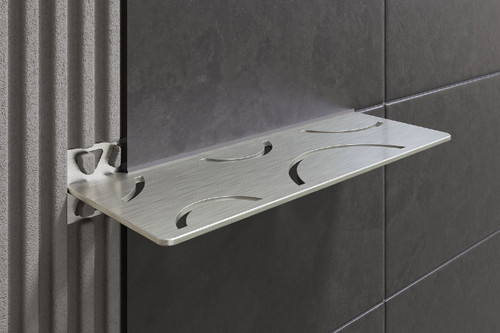 Schluter-SHELF-W - Rectangular Shelf for Tiled Walls
