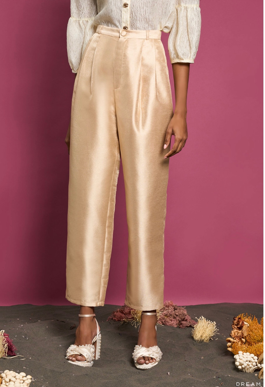 Stylish Everyday Comfort | Brown Linen Peg Trousers | Women's Fashion