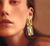 Laura Davila Mini Anne Earrings, Golden
