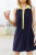 Queen of Sparkles Sleeveless Polo Active Dress in Navy/Lime