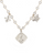 French Kande Trois Pendant Austrian Crystal Necklace, Silver