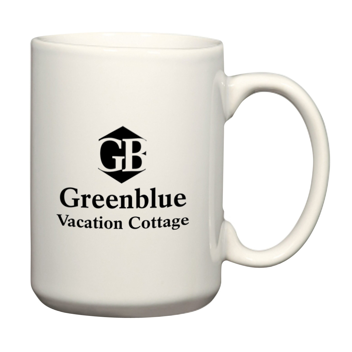 144 Custom 15 oz. White El Grande Ceramic Mugs - Personalized Promotional Mugs by National Pen
