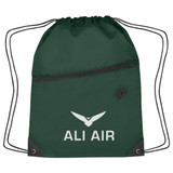 Two-Tone Custom Drawstring Bag w/ Pocket - view 4