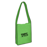 Non-Woven Messenger Custom Tote Bag - 12"w x 14.5"h x 4"d