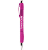 Translucent Promotional Ballpoint Pen w/ Rubber Grip