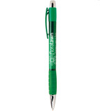 Translucent Promotional Ballpoint Pen w/ Rubber Grip - view 3