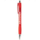Translucent Promotional Ballpoint Pen w/ Rubber Grip - view 7