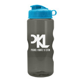 Translucent Ergonomic Grip Custom Sports Bottle w/ Flip Lid - 22 oz.