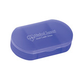 3-Compartment Oval Translucent Custom Pill Case - view 1