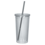 Double Wall Hot/Cold Custom Tumbler w/ Straw - 24 oz. - view 4