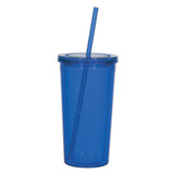 Double Wall Hot/Cold Custom Tumbler w/ Straw - 24 oz. - view 7