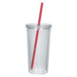 Double Wall Hot/Cold Custom Tumbler w/ Straw - 24 oz. - view 6