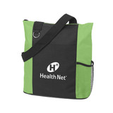 Two-Tone Zippered Eco-Friendly Custom Tote Bag - 14