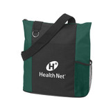 Two-Tone Zippered Eco-Friendly Custom Tote Bag - 14