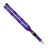 Slide Buckle Release Custom Lanyard w/ Metal Oval Clip - 1