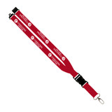 Slide Buckle Release Custom Lanyard w/ Metal Oval Clip - 1