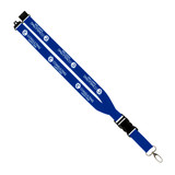 Slide Buckle Release Custom Lanyard w/ Metal Oval Clip - 1
