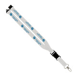 Slide Buckle Release Custom Lanyard w/ Metal Oval Clip - 1