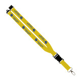 Slide Buckle Release Custom Lanyard w/ Metal Oval Clip - 1