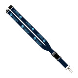 Slide Buckle Release Custom Lanyard w/ Metal Oval Clip - 1