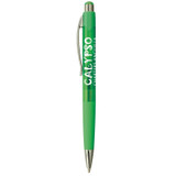 Translucent Promotional Ballpoint Pen w/ Metal Clip - view 1
