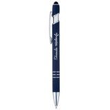 Rubberized Executive Promotional Stylus Click Pen - view 3