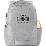 Heathered TSA Custom Laptop Backpack w/ USB Port - 17