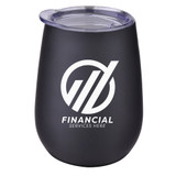 Dual Wall Stemless Stainless Steel Custom Wine Tumbler - 10 oz. - view 2