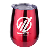Dual Wall Stemless Stainless Steel Custom Wine Tumbler - 10 oz. - view 4