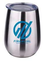 Dual Wall Stemless Stainless Steel Custom Wine Tumbler - 10 oz. - view 5