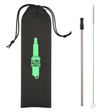 Stainless Steel Custom Straw w/ Travel Pouch - view 2