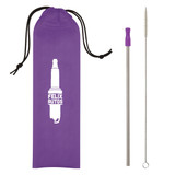 Stainless Steel Custom Straw w/ Travel Pouch - view 7