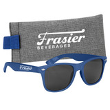 Fashion Colored Promotional Sunglasses w/ Heathered Pouch - view 5